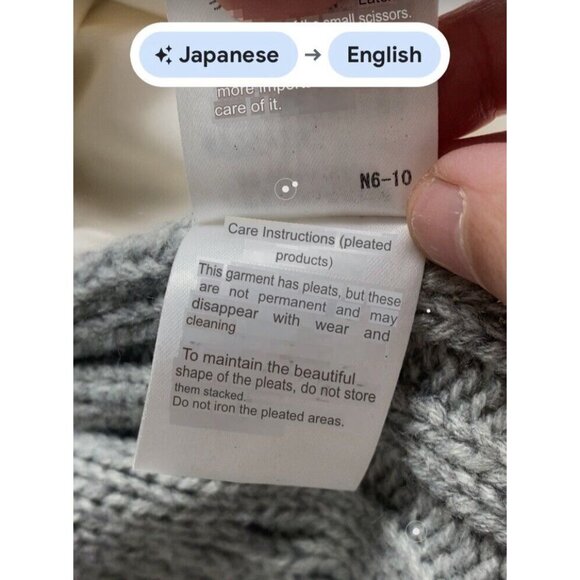 MERCURY DUO Women Cable Knit Sweater Sz M Gray Pullover Modern Classic 79-43 - Picture 12 of 16